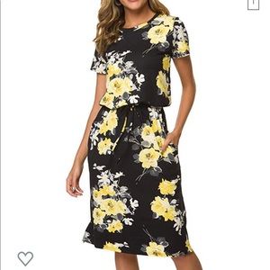 Yellow floral dress